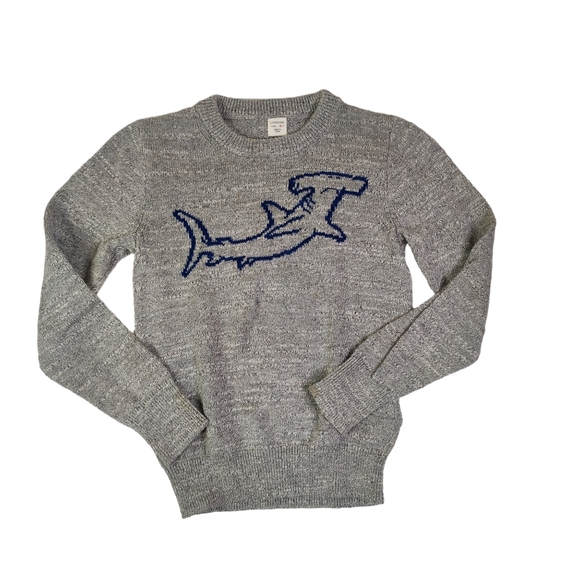 Crewcuts Other - Crewcuts Shark Sweater Gray Size 6/7 100% Cotton